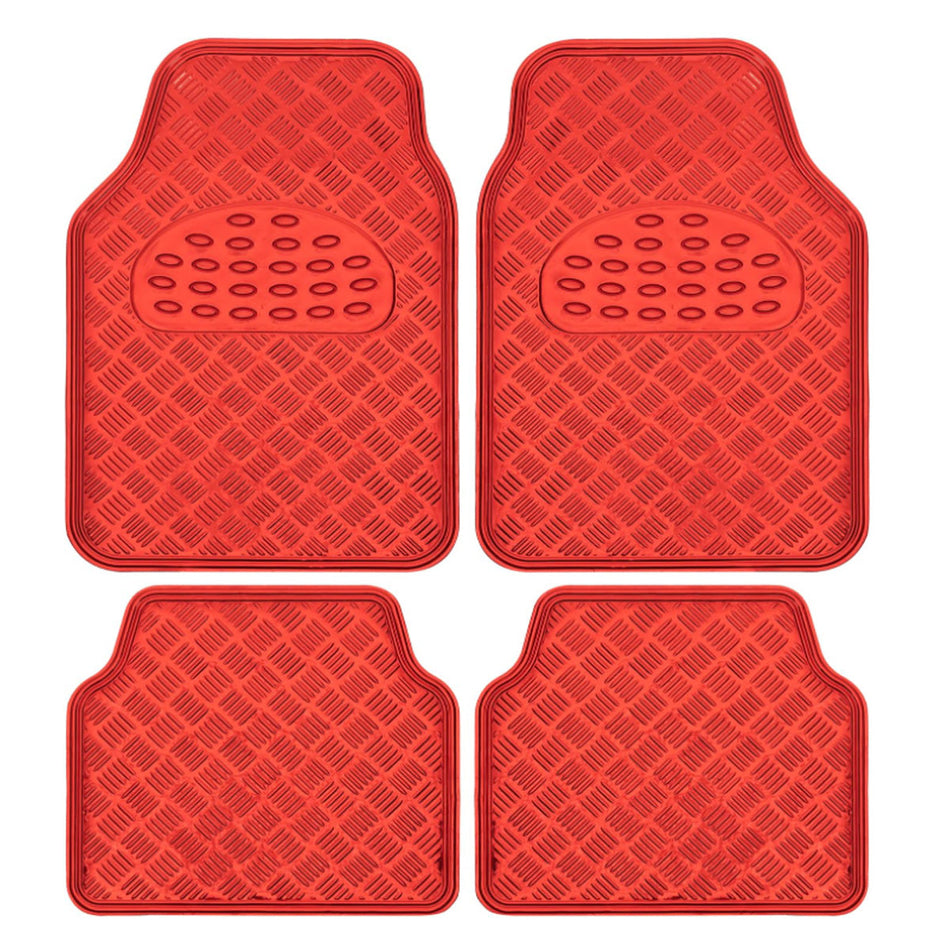 Juego Alfombras para autos en aluminio 4 piezas-Alfombras Universales-Multishop Uruguay