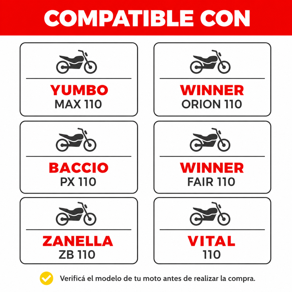 Bomba de Aceite Moto 110 Compatible Yumbo Winner Zanella