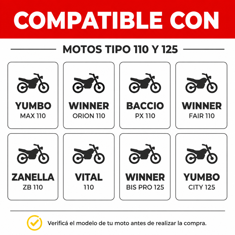 Amortiguadores Delanteros Moto 110 125 Disco x2 Un