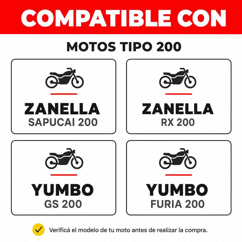 Tubo Admisión Moto CG200 Compatible