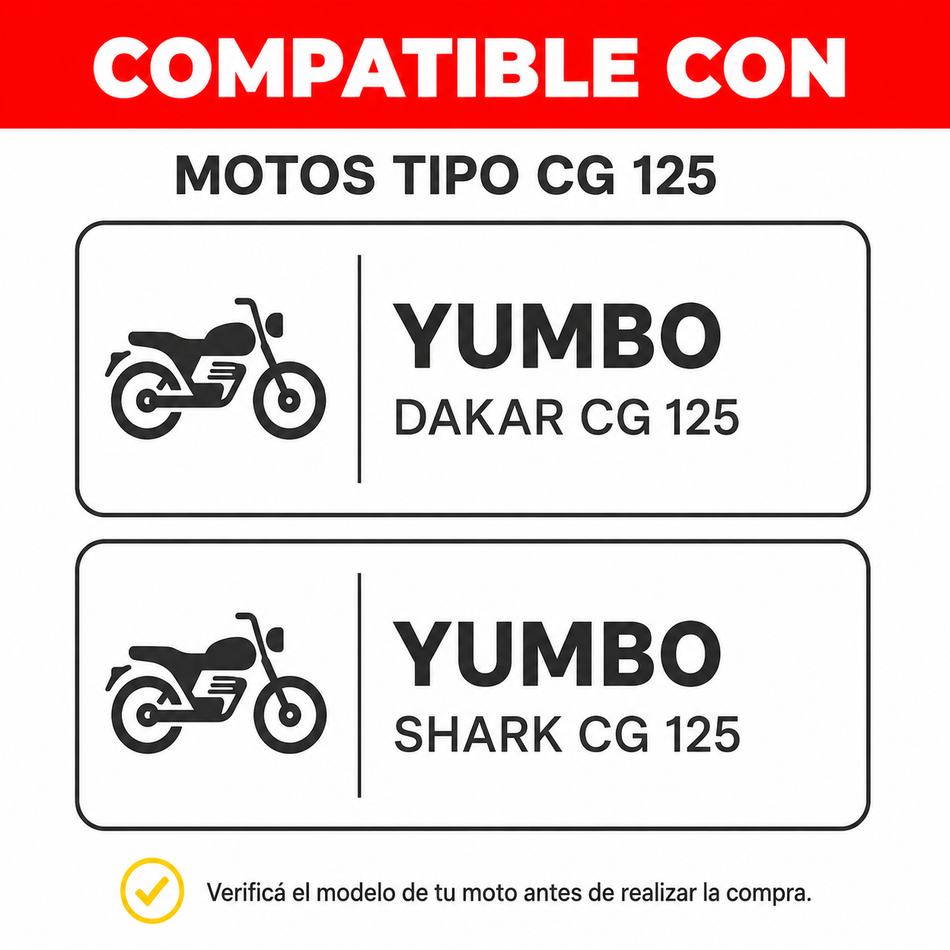 Tubo Admision Moto 125 Yumbo Dakar Shark
