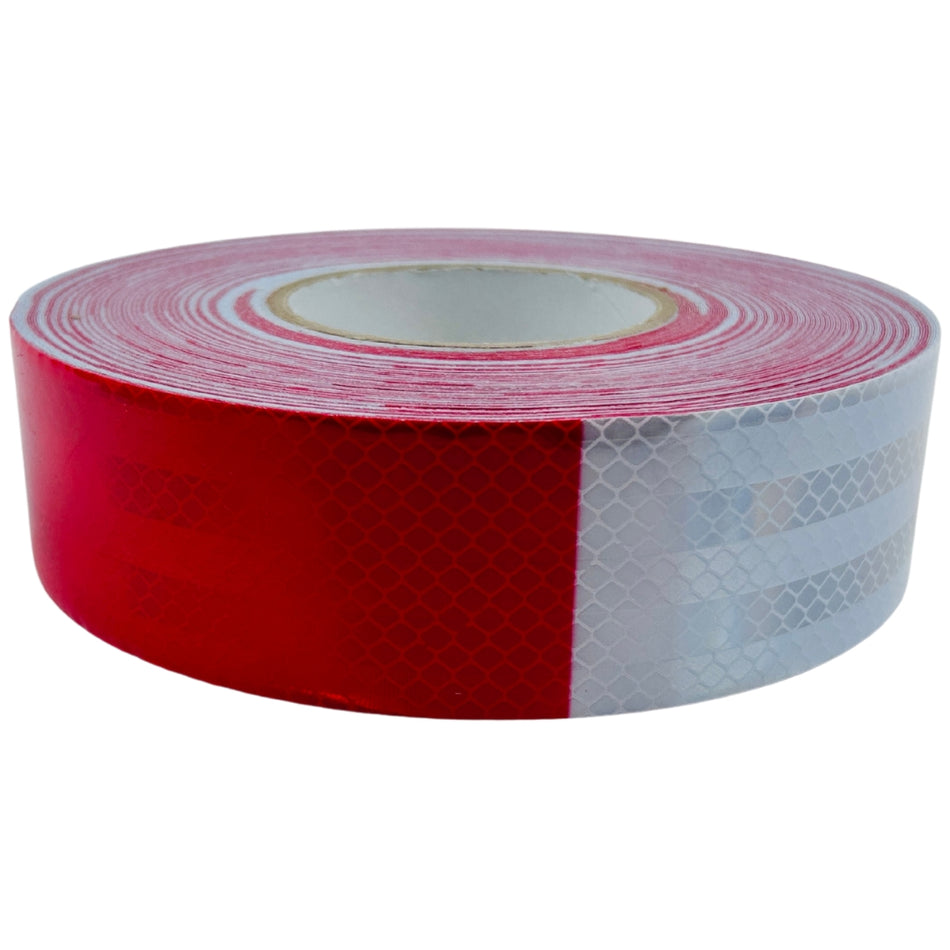 Cinta Reflectiva Roja/Blanca Rollo 5 cm x 45 mts