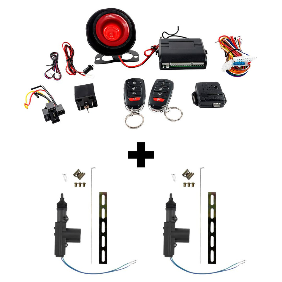 Alarma Auto Universal + Cierre Centralizado para 2 Puertas