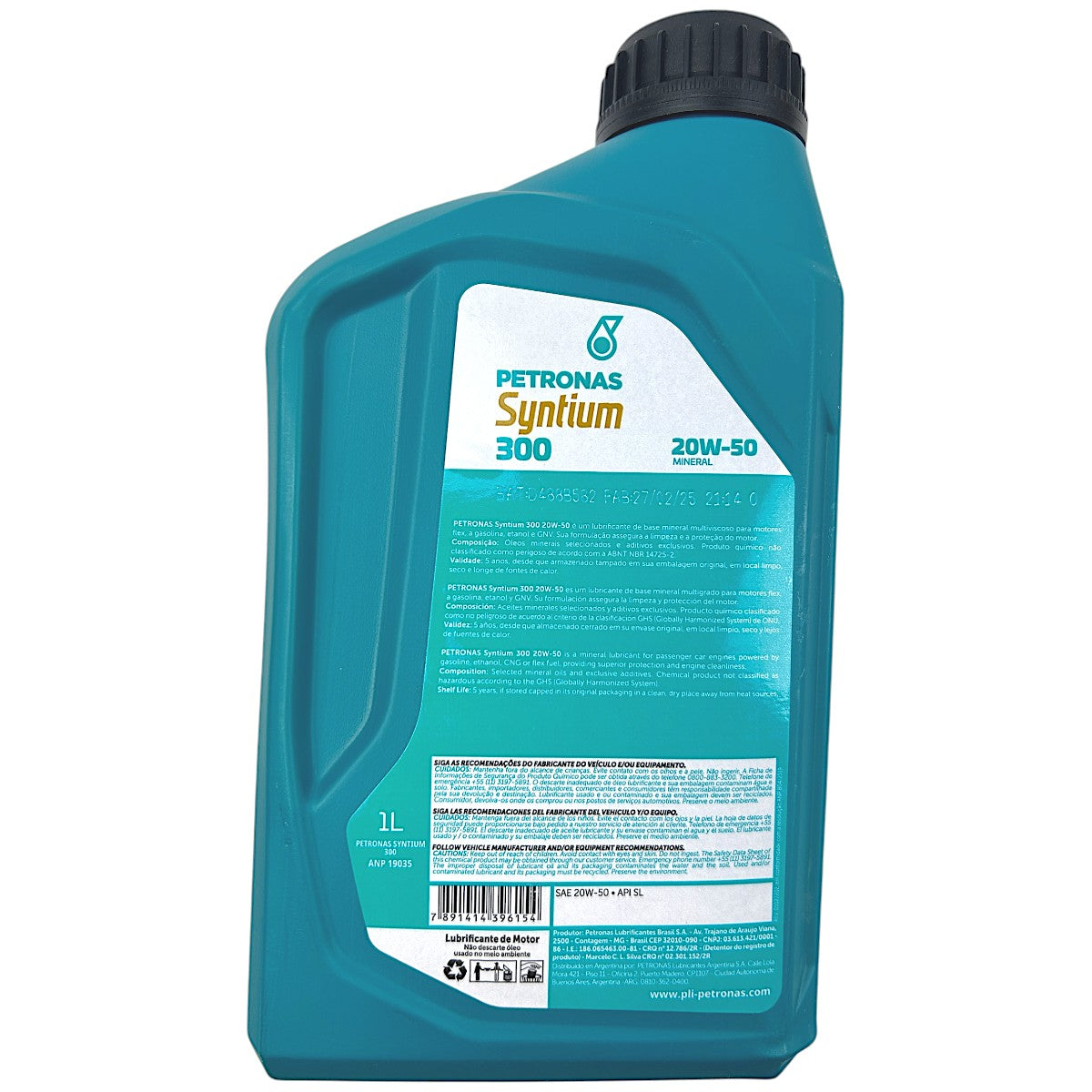 Aceite Mineral Petronas 20w50 Syntium 300 Sl 1 Litro-P20W50-Multishop Uruguay