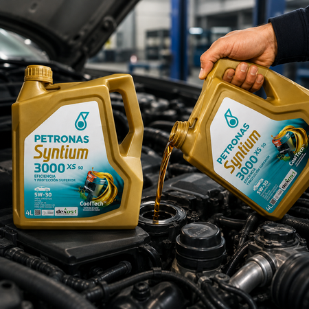 Aceite Petronas 5W30 Syntium 3000 XS Sintético 4L-5W30-Multishop Uruguay