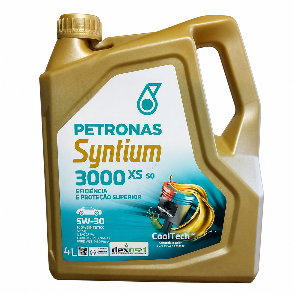 Aceite Petronas 5W30 Syntium 3000 XS Sintético 4L-5W30-Multishop Uruguay