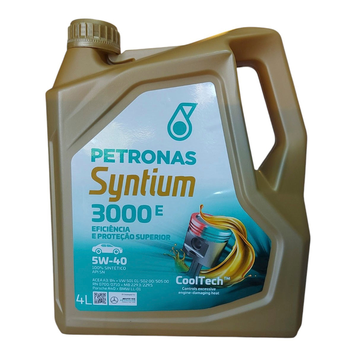 Aceite Petronas Syntium 3000 5W40 Sintetico Api Sn 4 Litros-Lubricantes-Multishop Uruguay