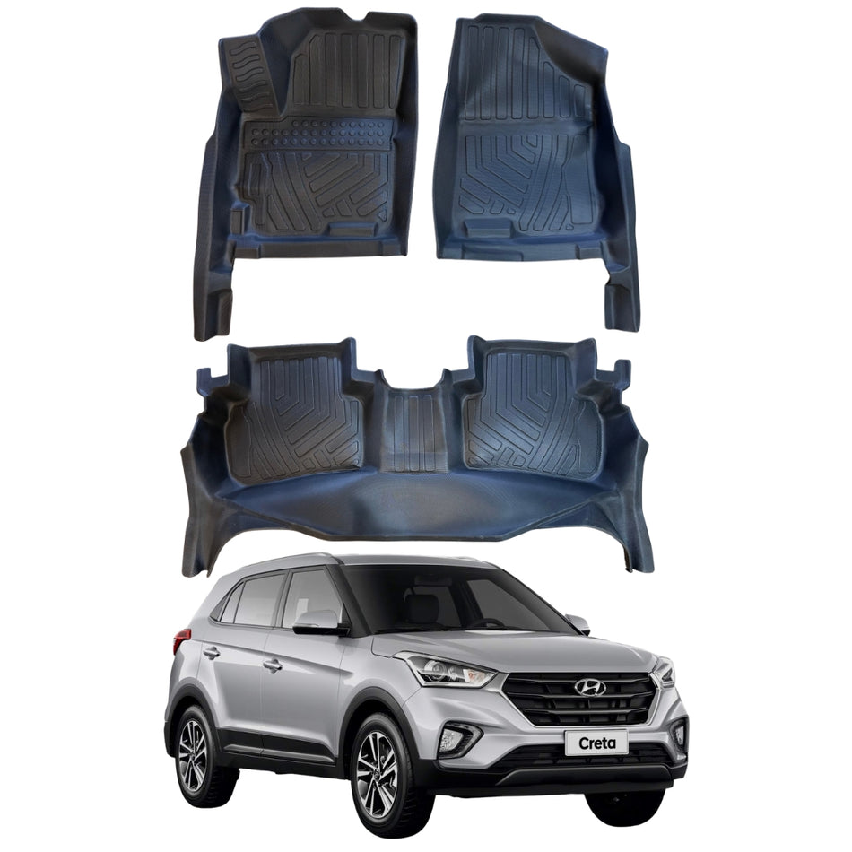 Alfombras 5D Hyundai Creta TPE Premium-Alfombras Hyundai-Multishop Uruguay
