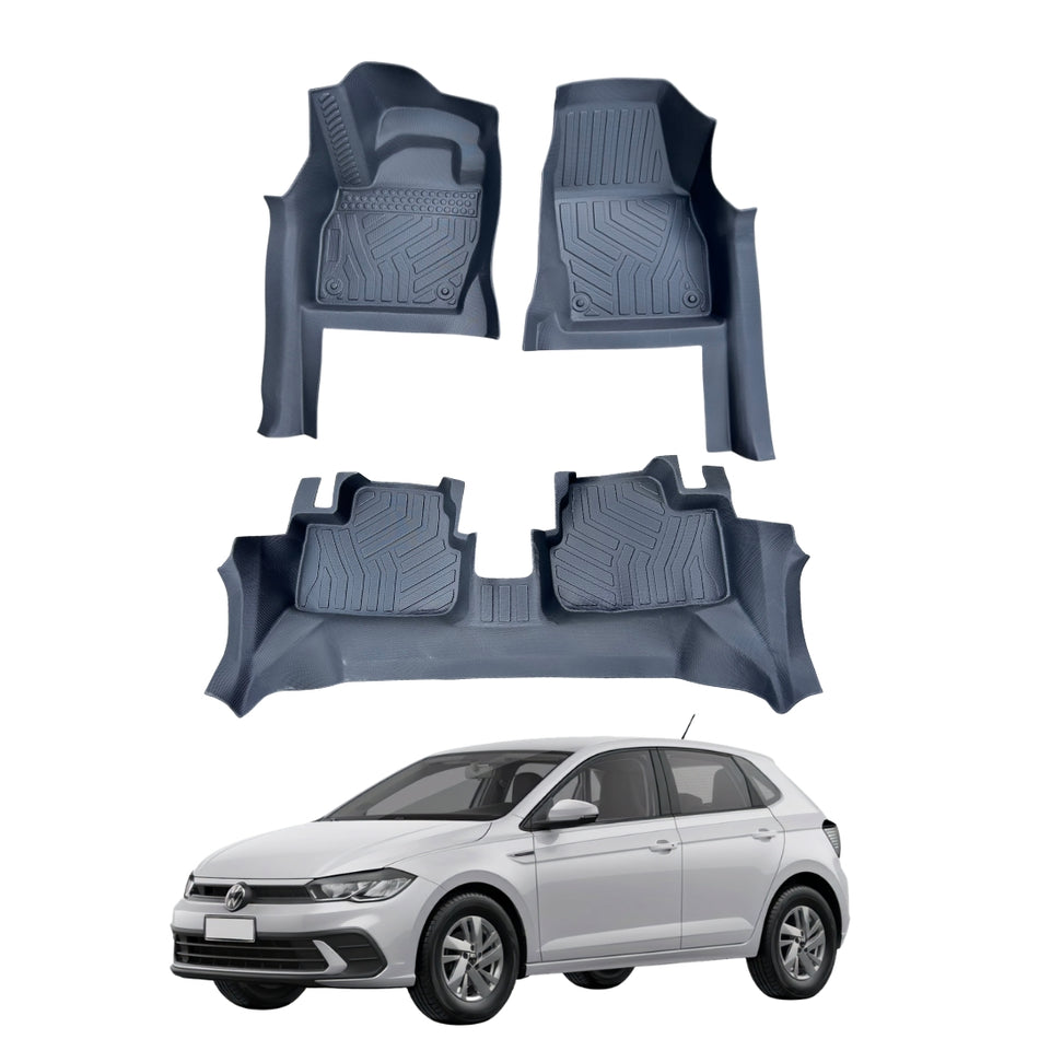Alfombras 5D Volkswagen Polo TPE Premium-Alfombras VW-Multishop Uruguay
