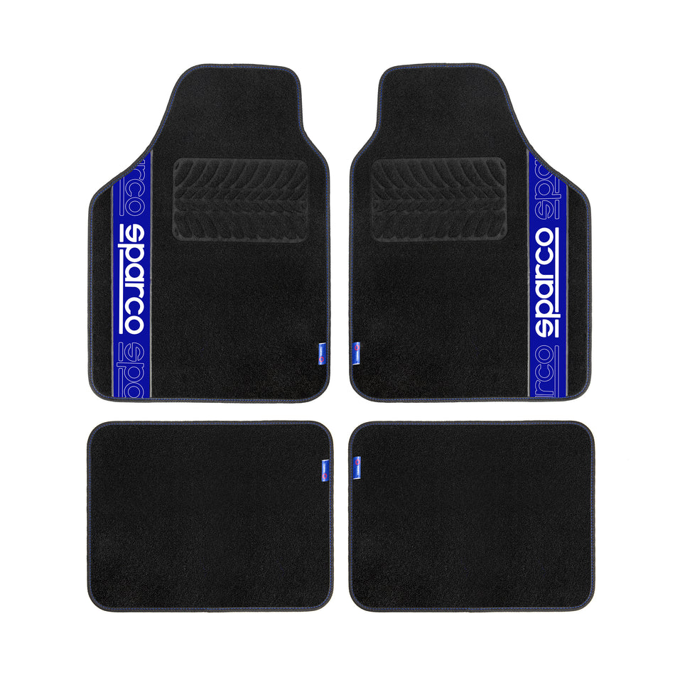 Alfombras Auto Sparco con Talonera Universales 4 Piezas-Alfombras Universales-Multishop Uruguay