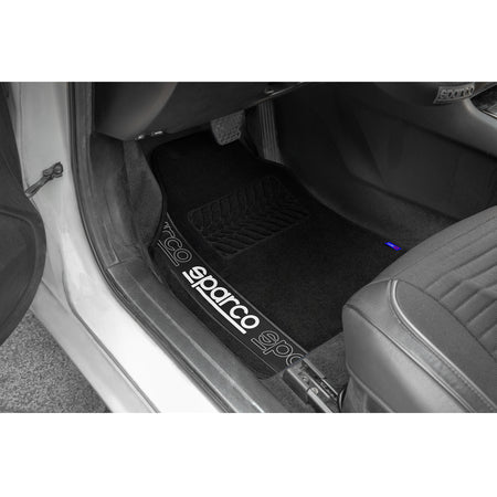 Alfombras Sparco en Fieltro con Talonera Universales 4 Piezas-Alfombras Universales-Multishop Uruguay