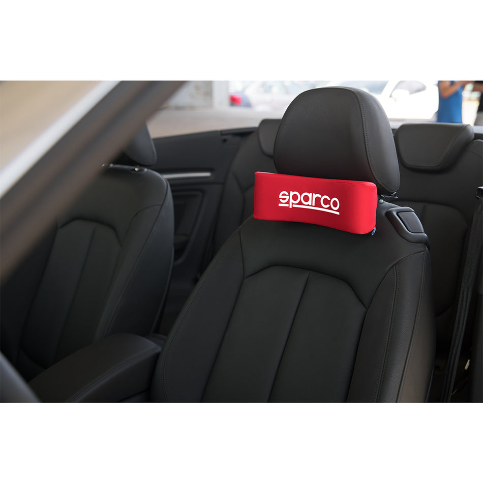 Almohada Cervical Sparco PU Perforado Negra para Auto-Cubreasientos Universales-Multishop Uruguay