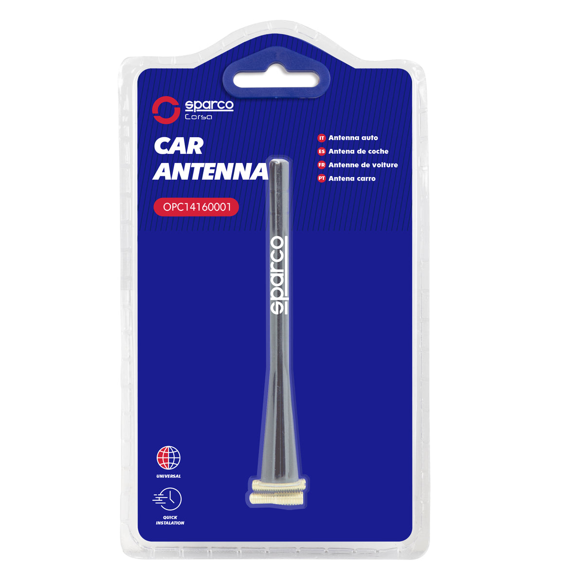 Antena AM/FM Sparco Universal Estilo Urbano-Antenas-Multishop Uruguay