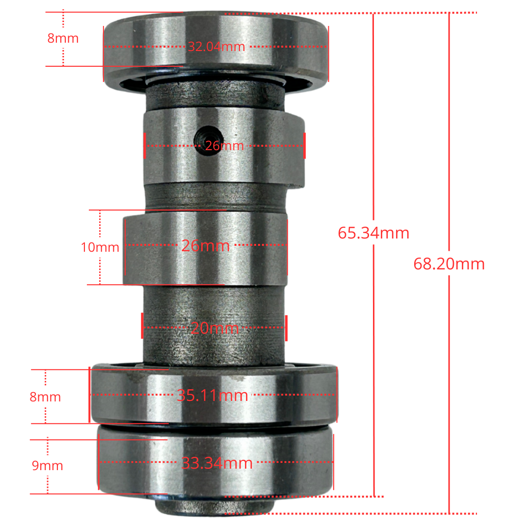 Árbol de Levas Moto 110 – 68 mm para 50cc-110cc-Arbol Levas Motos-Multishop Uruguay