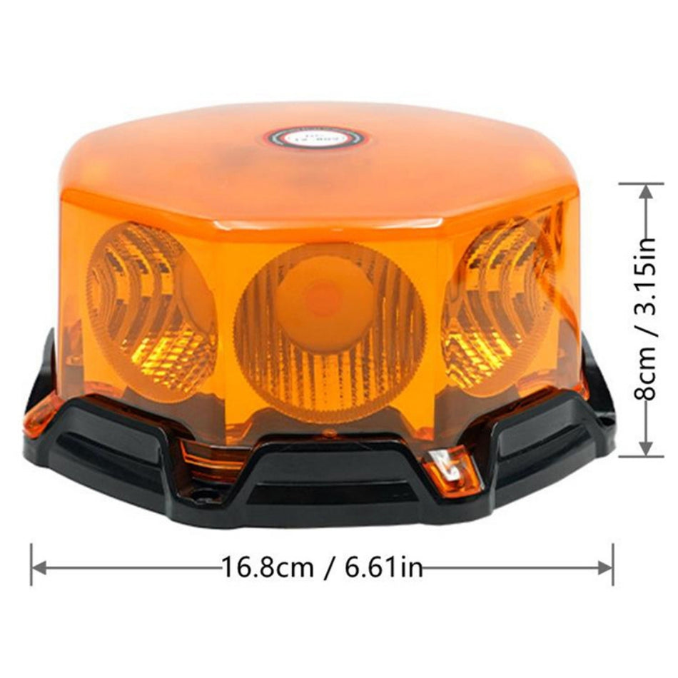 Baliza LED 12/24V con Imán – Luz de Emergencia Vehicular-Balizas-Multishop Uruguay
