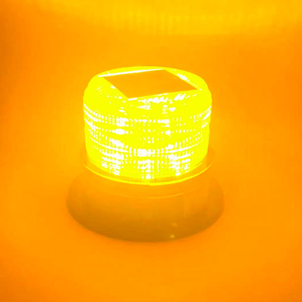 Baliza Magnética Solar Ámbar LED Estroboscópica-Accesorios-Multishop Uruguay