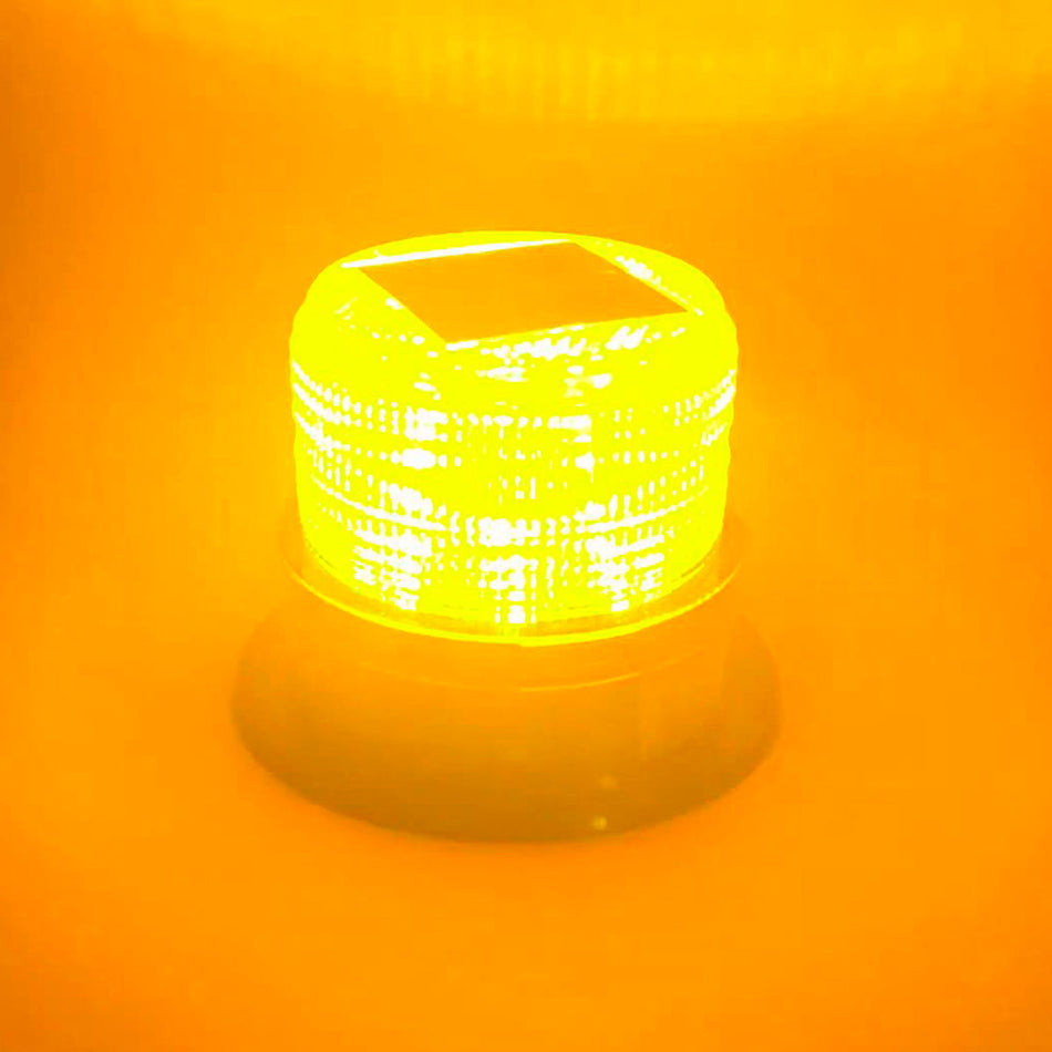 Baliza Magnética Solar Ámbar LED Estroboscópica-Accesorios-Multishop Uruguay