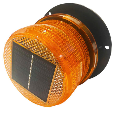 Baliza Magnética Solar Ámbar LED Estroboscópica-Accesorios-Multishop Uruguay
