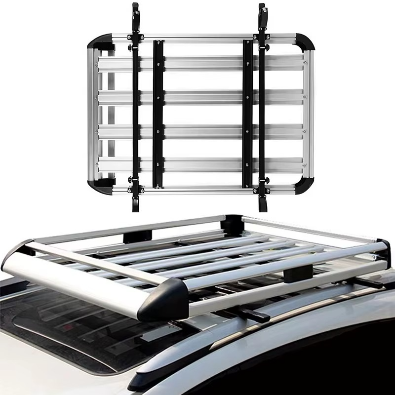 Barra de techo Parrilla universal 140x100 cm aluminio-Portaequipajes-Multishop Uruguay