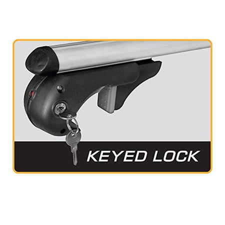 Barras de Techo Transversales Aluminio con llave – Universal-Portaequipajes-Multishop Uruguay