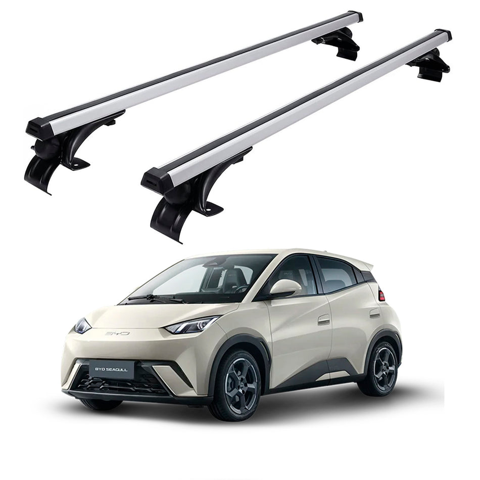 Barras de techo universales auto sin gotero 120cm-Portaequipajes-Multishop Uruguay