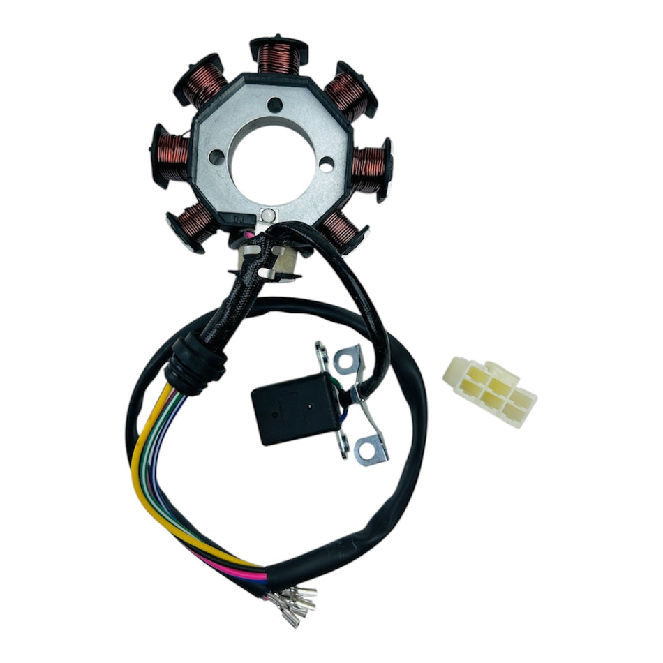 Bobinado Moto 8 Nucleos 3 Tornillos Yumbo Gs/Gts/Street/X3M-Repuestos Motos-Multishop Uruguay