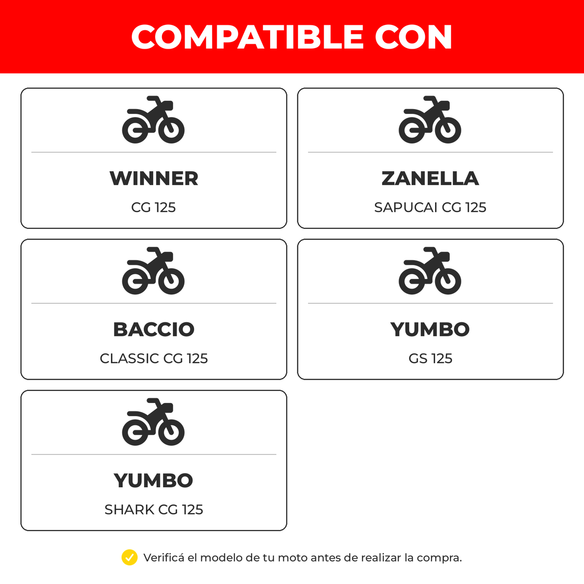 Caja Cambios Moto 125 CG 5 Marchas Completa-Cajas de cambios motos-Multishop Uruguay