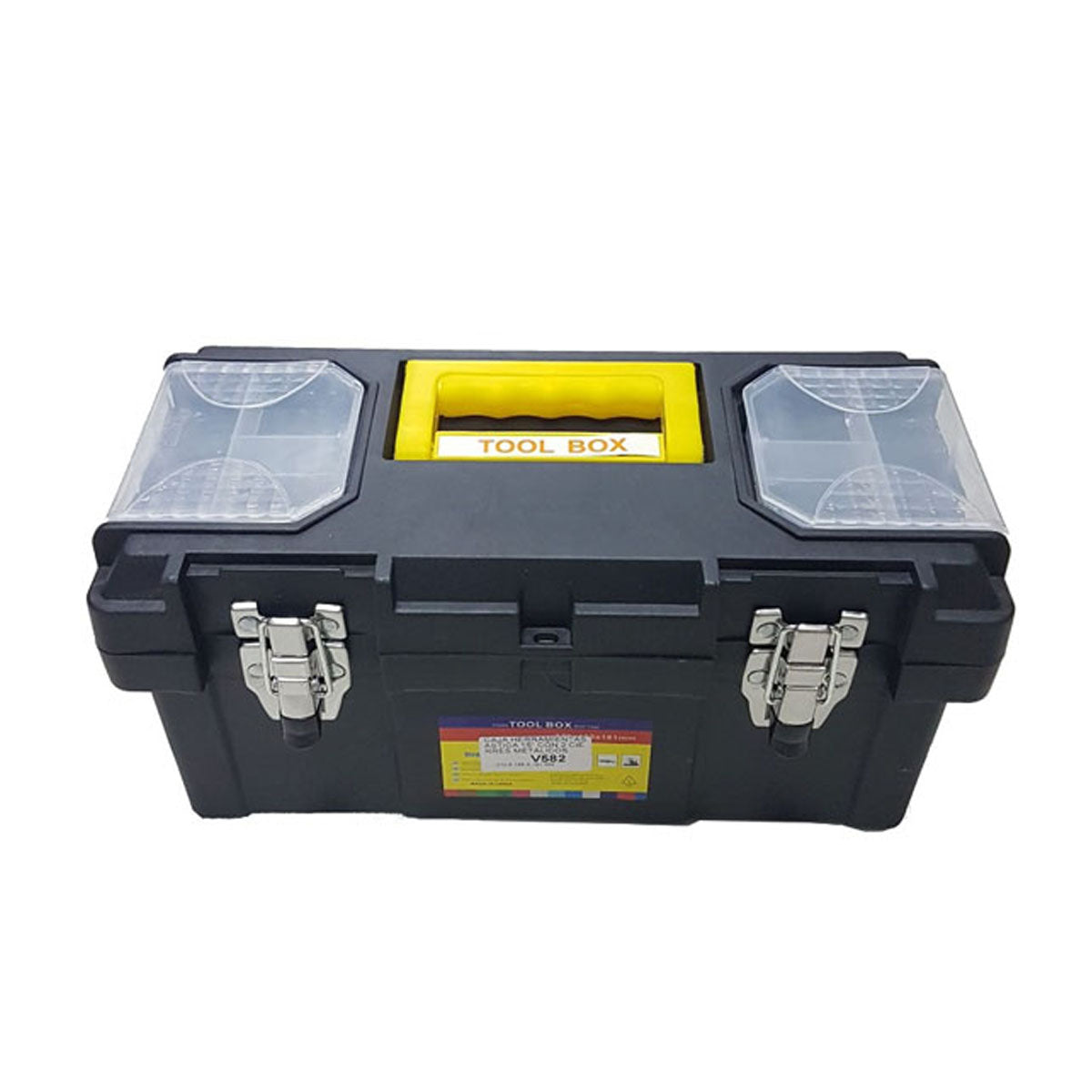 Caja De Herramientas Plastica 15 Cierres Metálicos-Caja De Herramientas-Multishop Uruguay