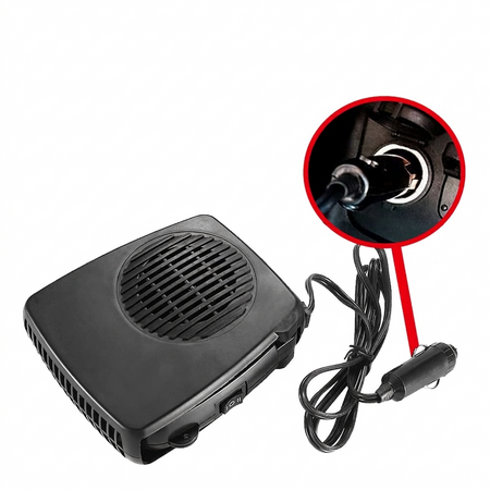 Caloventilador desempañador portátil 12V para auto-Accesorios-Multishop Uruguay