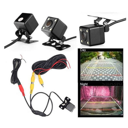 Cámara de Marcha Atrás 12V | Visión Nocturna y Resistente-Camaras de Reversa-Multishop Uruguay