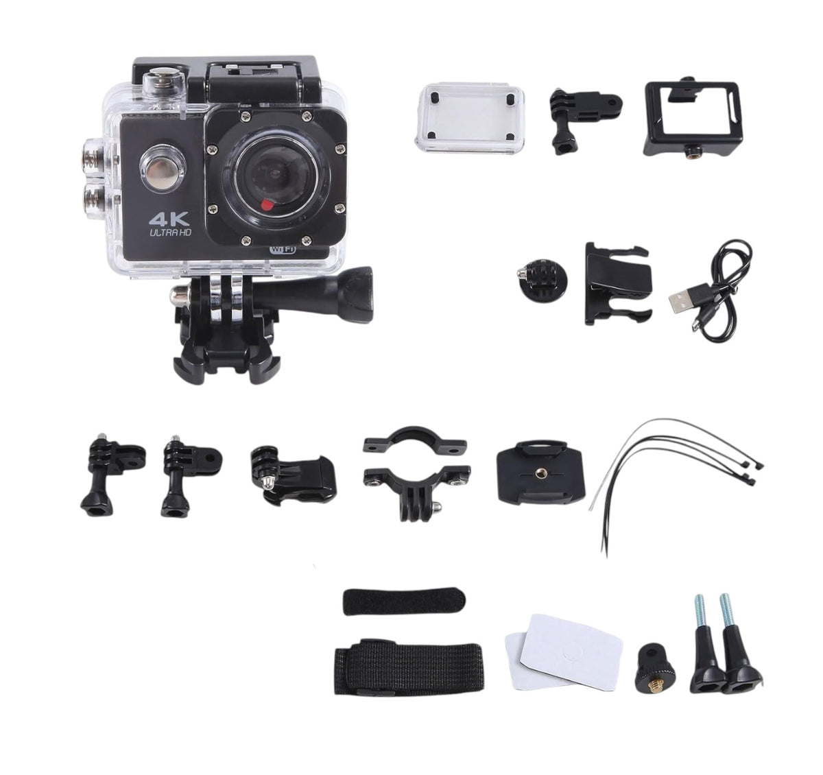 Camara Deportiva 4K Con Accesorios-Camaras-Multishop Uruguay