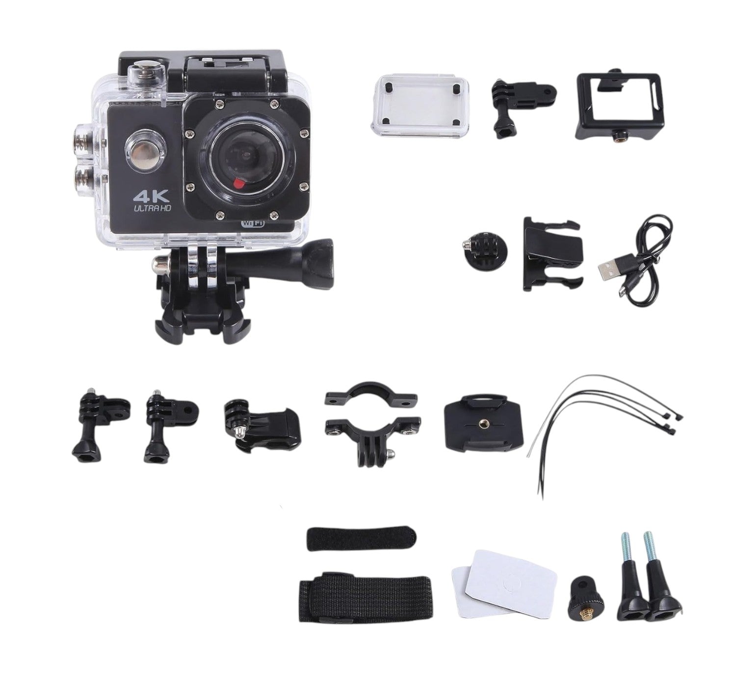 Camara Deportiva 4K Con Accesorios-Camaras-Multishop Uruguay