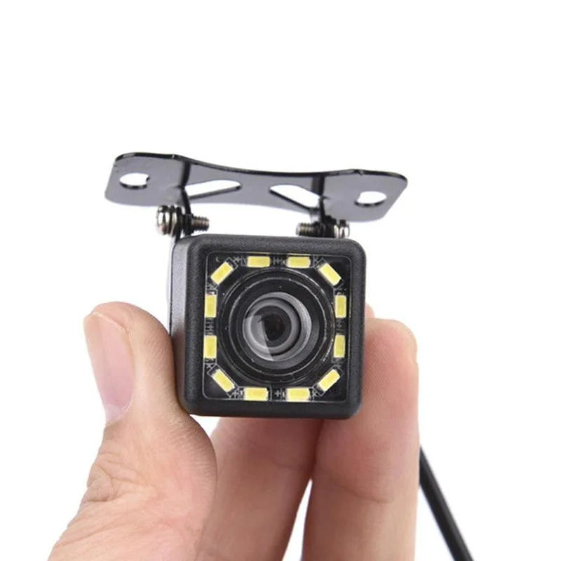Cámara Marcha Atrás HD 12 LED 12V-Camaras de Reversa-Multishop Uruguay