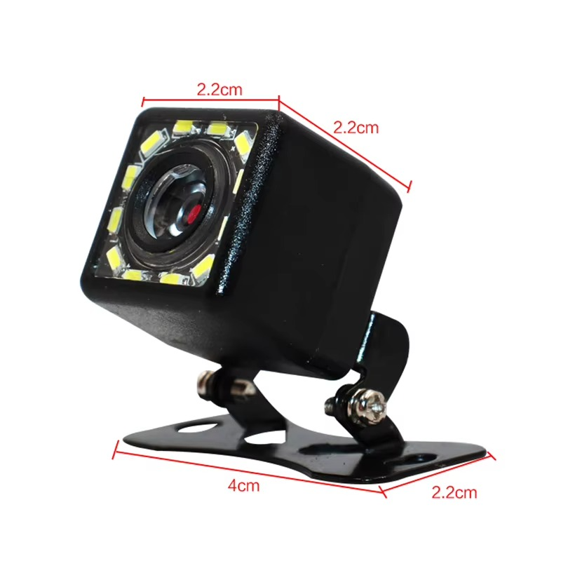 Cámara Marcha Atrás HD 12 LED 12V-Camaras de Reversa-Multishop Uruguay