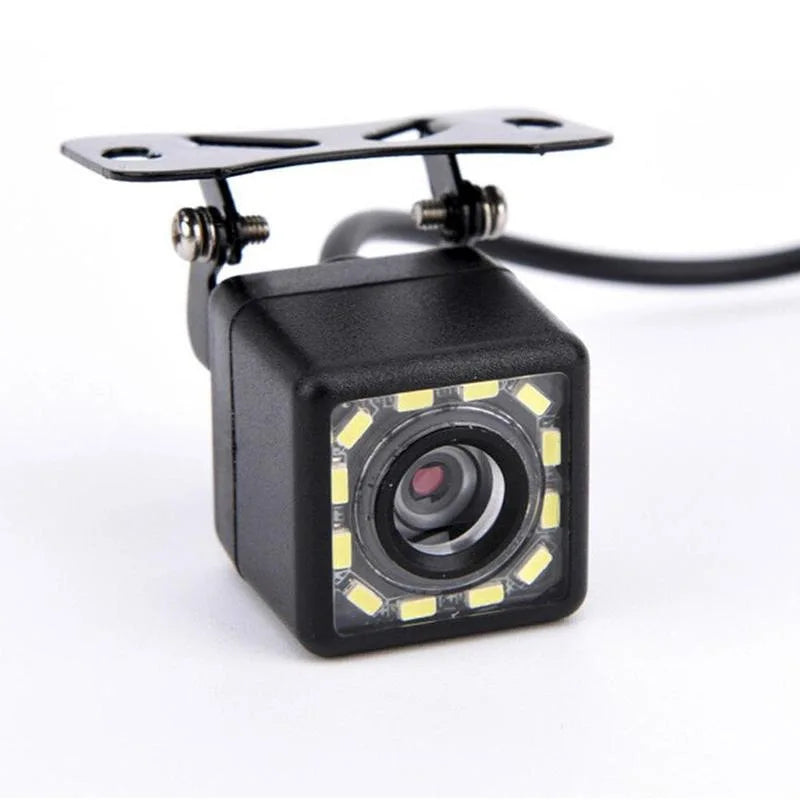 Cámara Marcha Atrás HD 12 LED 12V-Camaras de Reversa-Multishop Uruguay