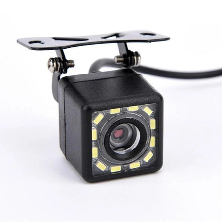 Cámara Marcha Atrás HD 12 LED 12V-Camaras de Reversa-Multishop Uruguay