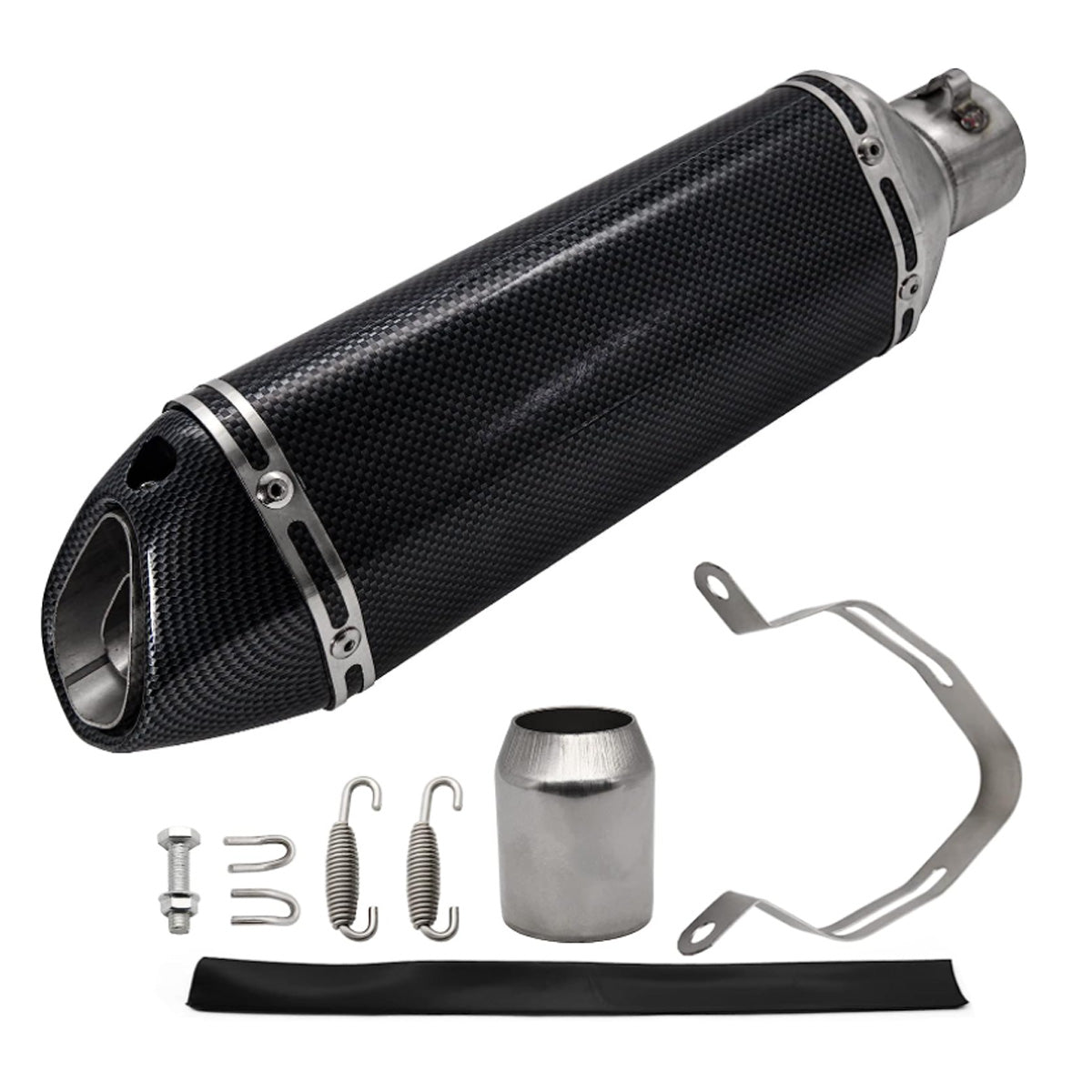 Caño Escape Moto 400 Mm Carbono-Escapes motos-Multishop Uruguay