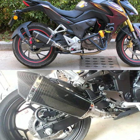 Caño Escape Moto 400 Mm Carbono-Escapes motos-Multishop Uruguay