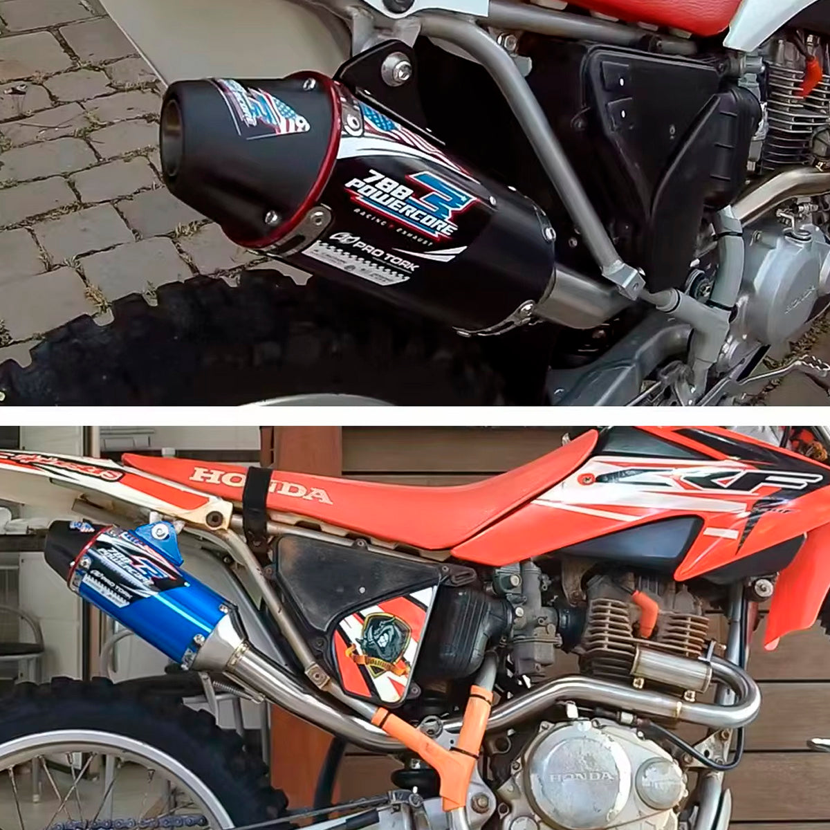 Caño Escape Moto Powercore 3 Adaptable-Escapes motos-Multishop Uruguay