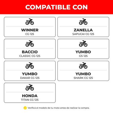 Carburador Moto CG 125 Compatible Titan Yumbo Winner-Carburadores motos-Multishop Uruguay