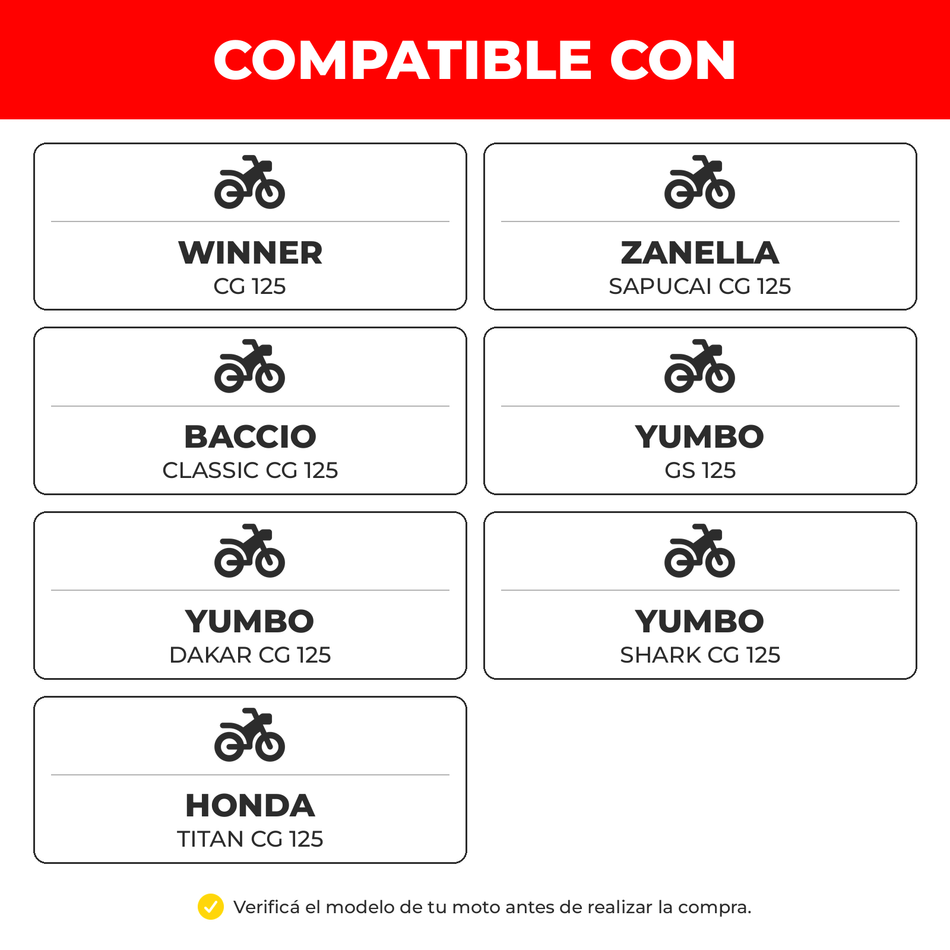 Carburador Moto CG 125 Compatible Titan Yumbo Winner-Carburadores motos-Multishop Uruguay