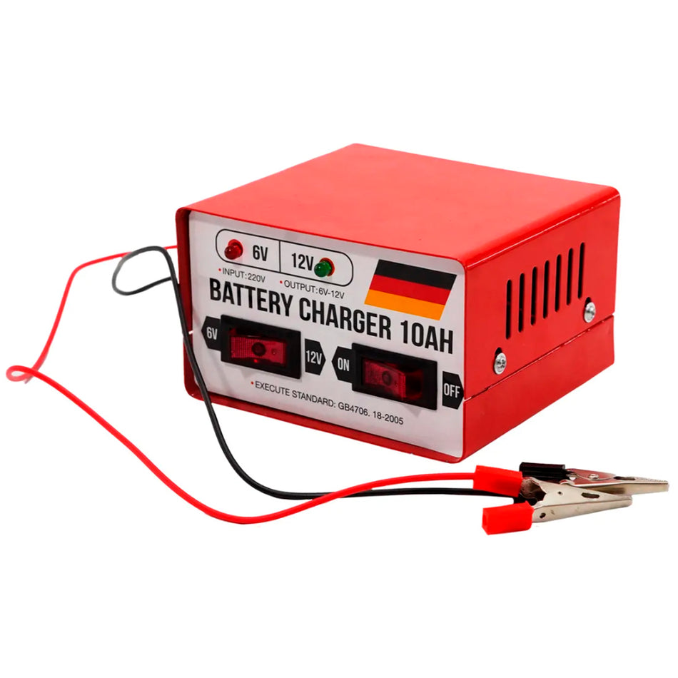 Cargador de Baterías 10A 6V/12V – Rápido y Seguro-Cargador-Multishop Uruguay