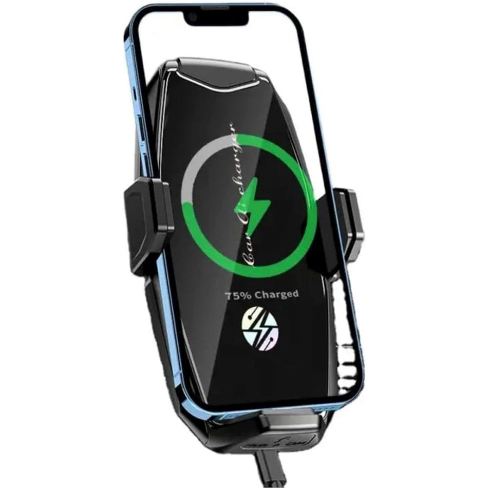 Cargador Inalámbrico para Celular+ Soporte Sensor Automático-Accesorios-Multishop Uruguay