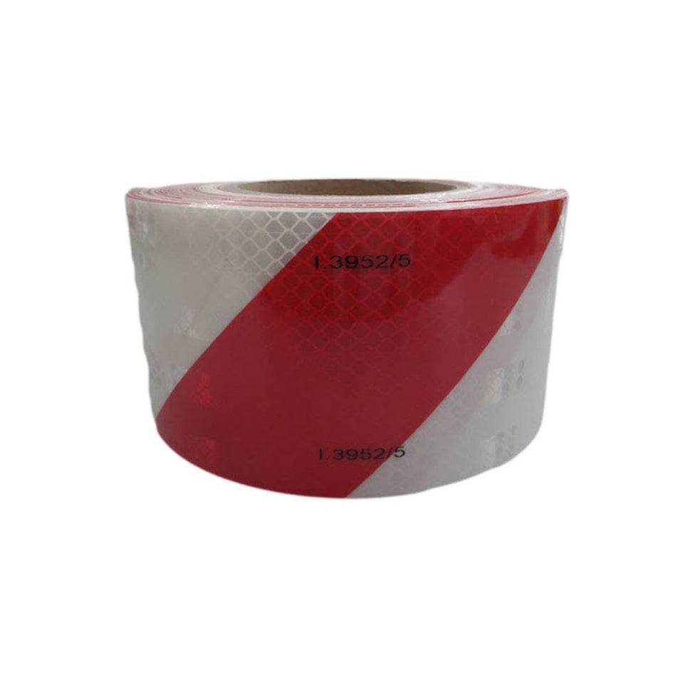Cinta Reflectiva 3" Ancho Largo 45 Metros Rojo Blanco-Accesorios-Multishop Uruguay