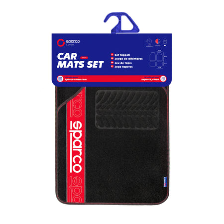 Combo Alfombras y Cubreasientos Pick Up Sparco Rojo-Combos Accesorios-Multishop Uruguay