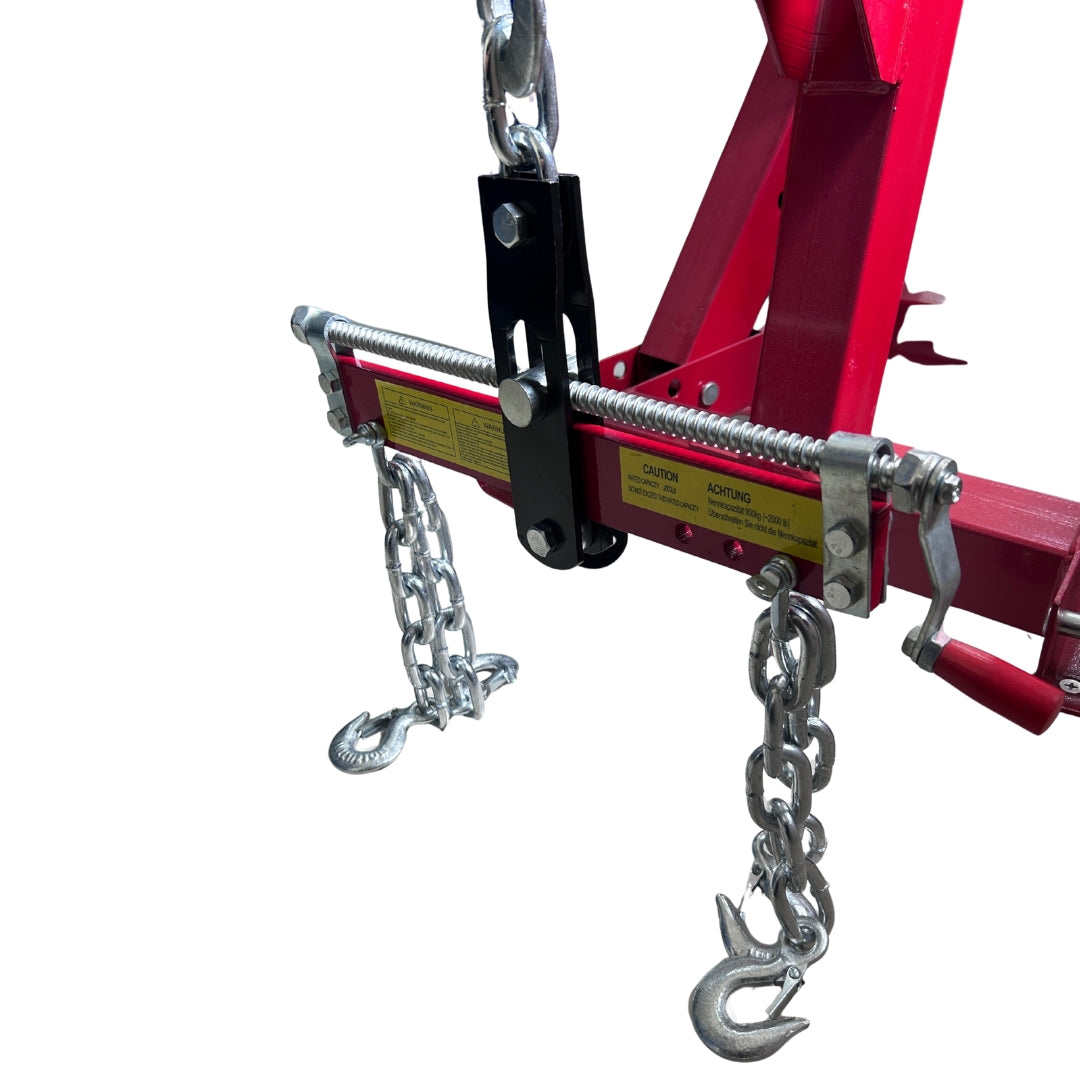 Combo Grúa Pluma Hidráulica 2T + Nivelador Motor 900 kg-Combos Herramientas-Multishop Uruguay