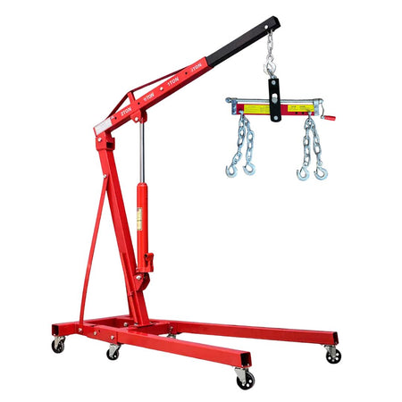 Combo Grúa Pluma Hidráulica 2T + Nivelador Motor 900 kg-Combos Herramientas-Multishop Uruguay