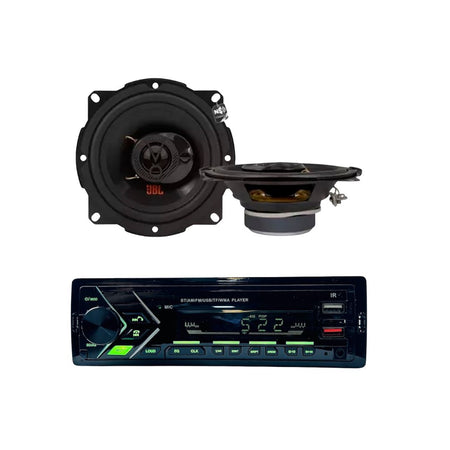 Combo Radio 1 Din Bluetooth + Parlantes JBL 5 Pulgadas-Combos Audio-Multishop Uruguay