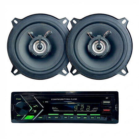 Combo - Radio 1 Din + Parlantes 5 Pulgadas 60W-Combos Audio-Multishop Uruguay