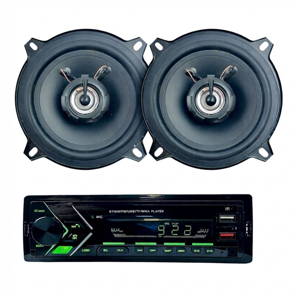 Combo - Radio 1 Din + Parlantes 5 Pulgadas 60W-Combos Audio-Multishop Uruguay